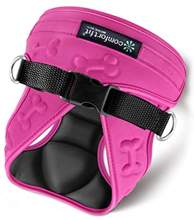 Comfort Fit Dog Harness No Pull No Escape Harness Adjustable Buckles Soft Padded Reflective Choke Step in Dog Vest with Easy Control Handle for Small Medium Large Dogs & Puppies