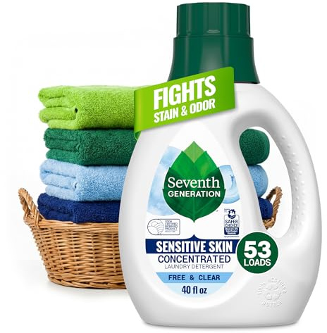 Seventh Generation Concentrated Laundry Detergent Liquid Free & Clear Fragrance Free 40 oz