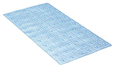 TATAY Alfombra Bañera Antideslizante 72 x 36 cm | Ventosas de Gran Sujeción | Seguridad Antideslizante Certificada | Higiene PVC Antibacteriano | Inspiración Valdosas - Modelo BCN - Aqua