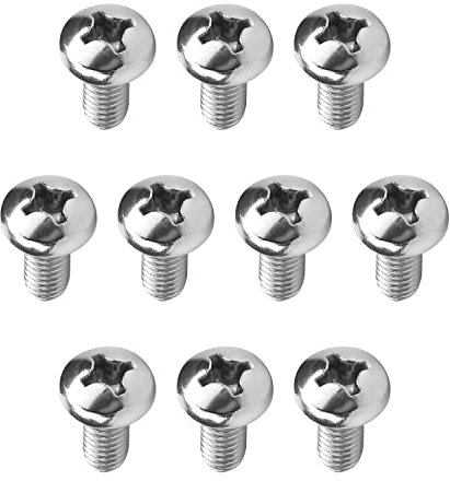 MroMax M6 x 14 mm Maschinenschrauben Schrauben, Kreuzschlitzschraube, 304 Edelstahl, Silbergrau, 30 Stück