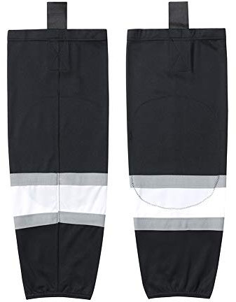 EALER HS100 Series Eishockey-Socken für Kinder und Jugendliche bis Erwachsene - Schwarz - Large