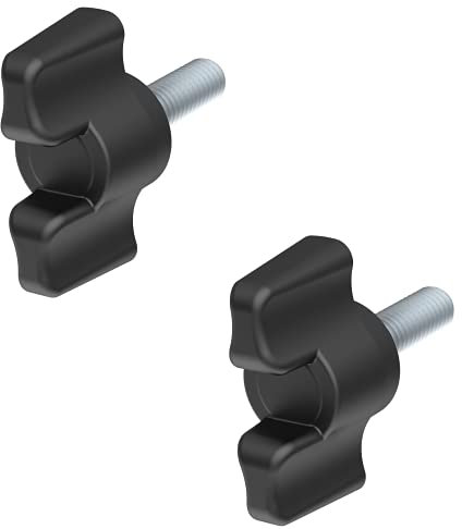 cyclingcolors Tornillo de ala de Mariposa Camilla de Bloqueo de Manija, M6 x 40, Paquete de 2