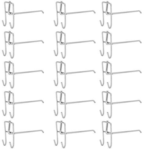 30 Pièces Crochets pour Panneaux Perforés, Muraux pour Organiser Outils Établi Rayonnages de Magasins, Métal, pour les Garages, Remises à Outils (20cm de Longueur)