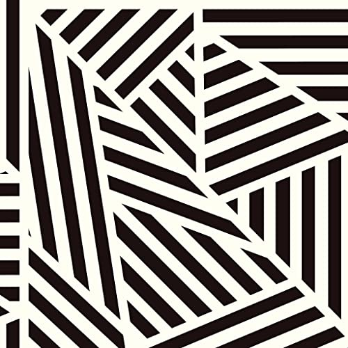 Arthouse Zebra Geometric Print Wallpaper, Monochrome Black & White, Striking Geo Palette, Modern Feature, 910004