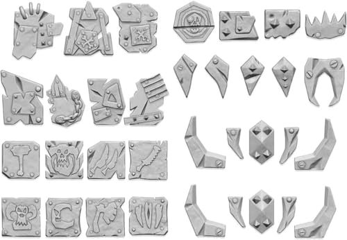 Green Stuff World für Modelle und Miniaturen 3D-gedruckte kleine Ork-Platten 12306
