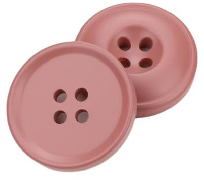 Whakano 10 Stück Harzknöpfe 4 Löcher,Runde Knöpfe Zum Nähen,Ersatzknöpfe Dekorative Knöpfe,Kleiderverschlüsse,Bastelknöpfe,Buttons für DIY Nähen Mäntel,Anzug,Hemd,Geschenkbox-Dekor,Dunkelrosa,30MM