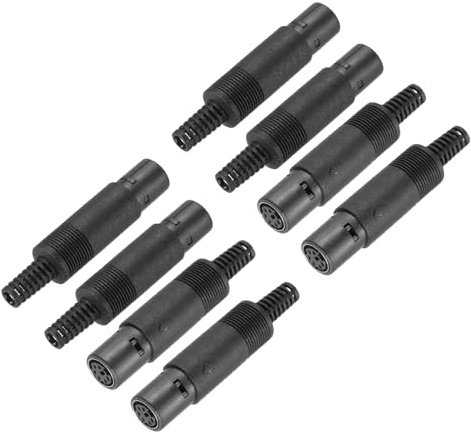 QUARKZMAN 8 st S-Video DIN miniuttag 6 stift signalöverföring mini din plug mini din kontakt för TV DVD-spelare dator (PS/2 plugg)
