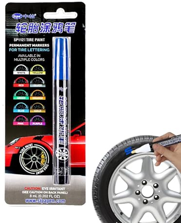 Marcador pintura neumáticos coche - Bolígrafo impermeable tinta suave, Lápiz decorativo permanente | Pintura para llantas tarros metal superficies curvas manualidades