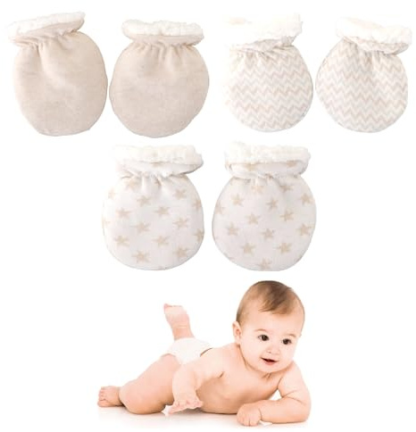 Manoplas Bebe Recien Nacido, Manoplas Para Bebé, Guantes De Algodón, Manoplas De Invierno De Bebé Y Niños Pequeños, Guantes De Invierno Para Recién Nacidos, Con Forro De Lana, Para 0 – 12 Meses