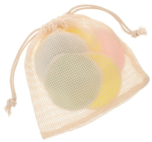 Vaguelly 5 piezas Almohadillas Desmaquillantes Reutilizables de Terciopelo Suave Doble Cara con Estampado Bolsa de Cuerda para Limpieza Facial y Eliminación de Maquillaje Color Aleatorio