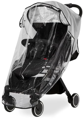 Wemoralix Universal Rain Cover for Pushchair, EVA Stroller Rain Cover Protect from Rain, Wind, Snow, Breathable& Transparent