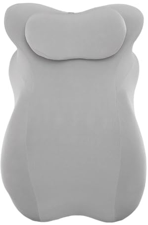 HUSHUI Kilbenägen Kudde, Memory Foam med Yogatyg Is Sidenskydd för Läsning Sovbenslyftande, Avtagbar Liten Kudde Flerpositionsstöd (Ljusgrå)