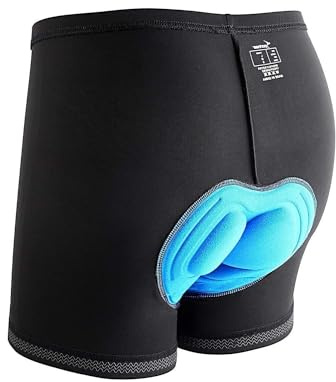 Cycle Shorts, Sportneer Men's 3D Padded Bicycle Cycling Underwear Shorts w/Anti-Slip Design Breathable & Adsorbent Medium,M,Black