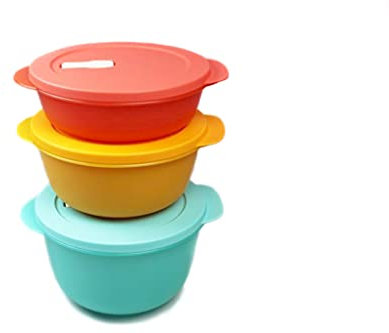 Tupperware Microondas CrystalWave 1,0 L + 1,5 L + 2,0 L Micro Wave Pop Plus Fix