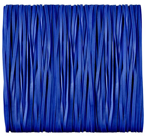 Large Heavy Duty Latex Rubber Bands 12 Inches Trash Can Bands Strong Elastic Bands for Office Supply, File Folders, Cat Litter Box, 60 Pack (Blue)