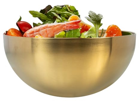 Healvian Stainless Steel Mixing Serving Bowl,5.9 Inch Small Metal Salad Bowl for Cooking, Baking, Korean Ramen Soup Cereal, Dishwasher Safe