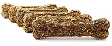 DOGBOSS 100% Natur Kauknochen 100% Hirschhaut oder 100% Pferdehaut speziell für Welpen ab der 16. Lebenswoche & Seniorhunde in verschiedenen Größen und Geschmack (5er 100% Hirschhaut 17 cm)