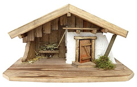 Woidwerk Manufaktur W016 Crèche de Noël Étable de Noël