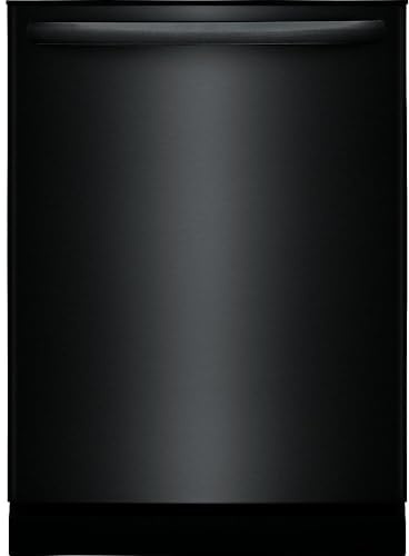Frigidaire 24-Inch Top-Control Built-In Tall Tub Dishwasher with Plastic Tub in Black Stainless Steel, 4 Cycles