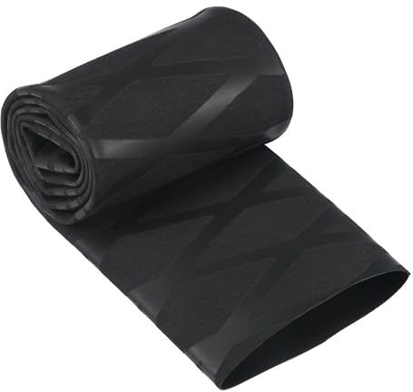 Tubo de envoltura termorretráctil Unifizz para empuñaduras de caña de pescar de 40 mm de diámetro, 65 mm de ancho plano, tubo retráctil de relación 2:1, funda para cables de 1,6 pies - Negro