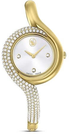 Swarovski Dextera Asymmetric Uhr, Schweizer Produktion, Metallarmband, Goldfarben, Vergoldetes Finish