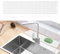 Kitchen Sink Splash Guard White - 35x8.8cm Slim Silicone Drain Mat Anti Slip Dishwasher Safe - Drip Catcher Sink Protector Mat for Faucet Kitchen Countertops Bathroom & RV (White)