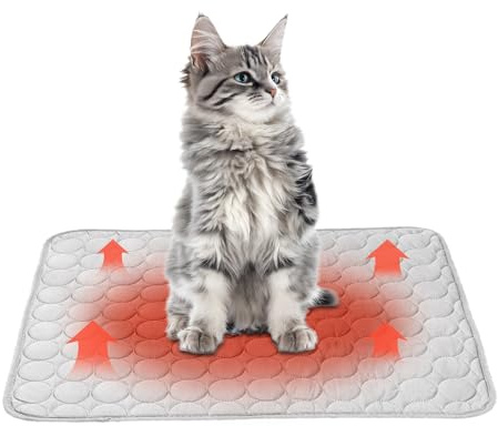 Manta autocalentable para Gatos y Perros, Manta térmica Lavable para Cachorros, Alfombrilla calefactora para Mascotas, Alfombrilla autocalentable de Invierno para Perros(tamaño M 62 x 50 cm)