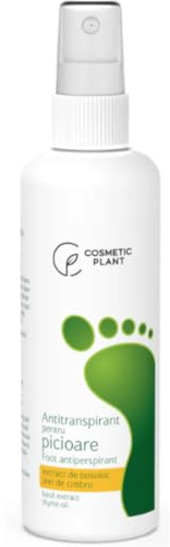 Lozione Antiperspirante Piedi 100ml -Anti Sudore, Antitraspirante, Sudorazione Eccessiva, Ipersudorazione ascelle, mani, piedi - Scarpe Prurito Piedi, Unghie, Cattivi Odori, previene Piede d'Atleta
