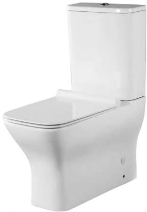 Inodoro SHAMY Compacto De Dos Piezas. Diseño Exclusivo, De Líneas Suaves y Actuales. De Cerámica Blanca. Mecanismo Economizador 3/6. Salida Dual. Tapa Y Asiento en ABS. Sistema Rimless.