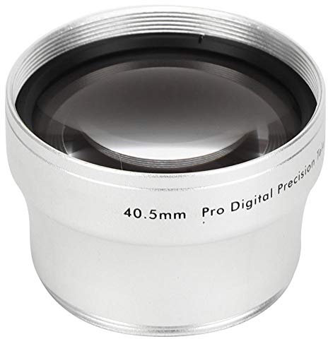 Bewinner1 Obiettivo di ingrandimento della Fotocamera, ingrandimento in Lega di Alluminio Nero da 40,5 mm Lente aggiuntiva Universale per Tutti Gli obiettivi con Diametro di Apertura 46 mm