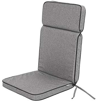 Stuhlauflage Hochlehner Gartenstuhl Base HL Sitzkissen 119x49x5 cm, Bequeme Kissen, Gartenkissen Polster Liege Sesel Stühl Gartenstühl - Antrazhit