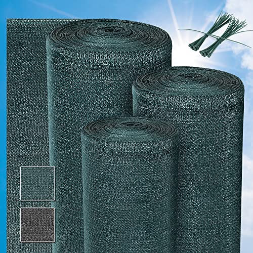 Sol Royal Brise Vue 50m x 2m Filet Tissu d'Ombrage 165g/m² – Protection Solaire Opaque Protection UV, Attache Câbles pour Fixation Facile – HDPE Pare Vue Soleil Ombrageant Clôture Jardin Vert – SG80