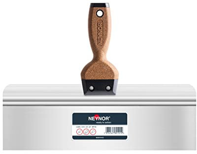 Lagerverkauf! NEYNOR Flächenspachtel 350 mm - Profi Fassadenspachtel Edelstahl - Breite Klinge - Ergonomischem Griff - Rakel Spachtel - Made in EU
