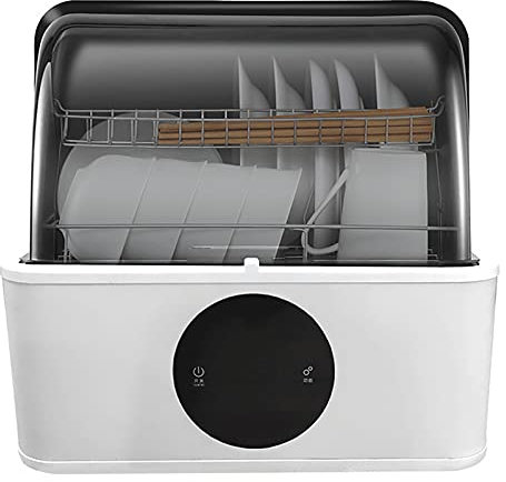 Lavavajillas de Mesa 5 Cubiertos, minilavavajillas portátil Lavavajillas Independiente Compacto Pantalla LED, 6 programas con Frutas y