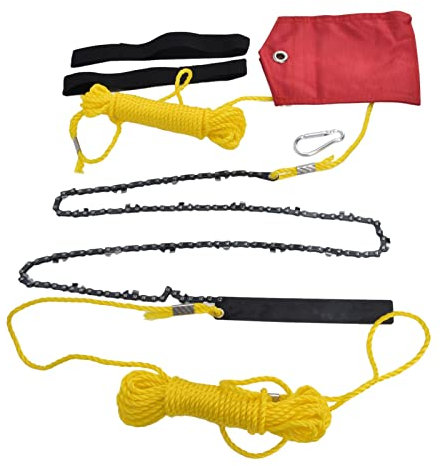 Sierra De Cuerda De Rama De árbol De Alto Alcance - Sierra De Cadena Manual De 48 Pulgadas Con 63 Dientes Afilados, Motosierra De Bolsillo Plegable Para Poda De árboles Y Aventuras Al Aire Libre