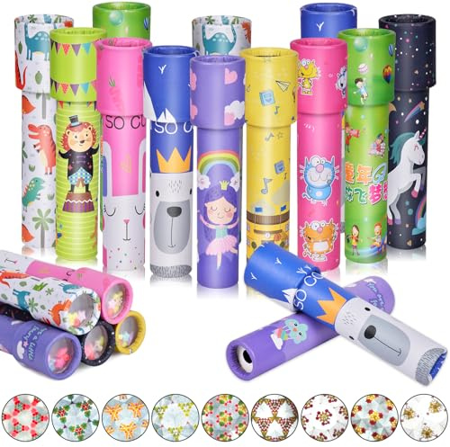 Ainiv 12 Juguetes educativos clásicos caleidoscopios, Regalos de devolución para niños, Juguetes Vintage Antiguos, Rellenos de Bolsas, Fiesta de cumpleaños, Escuela, premios de Aula, Color Aleatorio