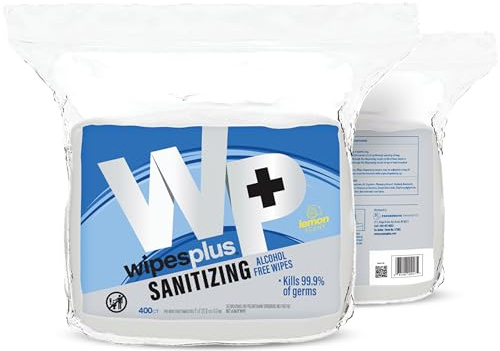 WIPESPLUS Bolsa de recambio de toallitas desinfectantes para manos sin alcohol para el hogar y el negocio, 3200, (4 paquetes de 800)