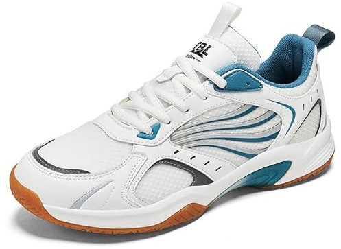 Leichtrit Badmintonschuhe,Atmungsaktiv Badminton Schuhe,Tischtennisschuhe,Outdoor Sportschuhe, DäMpfung,rutschfeste Sohle,FüR Handball Badminton Und Andere Hallensportarten
