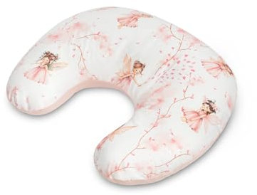 SENSILLO U-formad amningskudde - Ergonomisk och bekväm - Elegant design - Hållbara och slitstarka material - Universell användning - 60x40x11cm - Fairies Pink