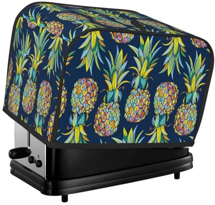 Copertura per tostapane a 2 fette, impermeabile, con tasche per piccoli elettrodomestici da cucina, protezione dalle impronte digitali, lavabile in lavatrice