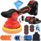 Lucidatrice Auto a Batteria da 6 Pollici, 21 V Lucidatrice Rotorbitale Auto da 2 Batterie da 2000 mAh, Levigatrice Orbitale a Batteria a 8 Velocità e 5500 RPM Per la Cura dell'Auto, Lucidatura