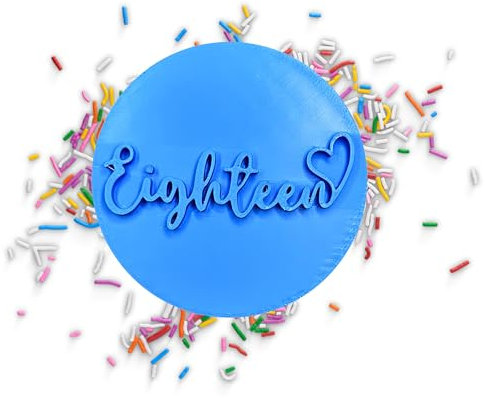 Happy 18 th Birthday Embosser/Stamp for Fondant, Icing, Cupcake, Cake, Cookie, Decoration