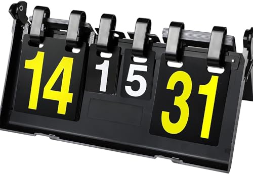 Tabellone segnapunti, tabellone segnapunti portatile a 4 cifre, tabellone segnapunti portatile a flip, tabellone segnapunti sportivo, display manuale del punteggio, tabellone segnapunti portatile per