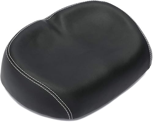 Zodazoqa No Nose Bicycle Saddle, Bike Seat Replacement,Shock-Absorbing Soft Widened Saddle with Double Damper Bow, Fit Most Men Women Bikes, PU Leather (Black)