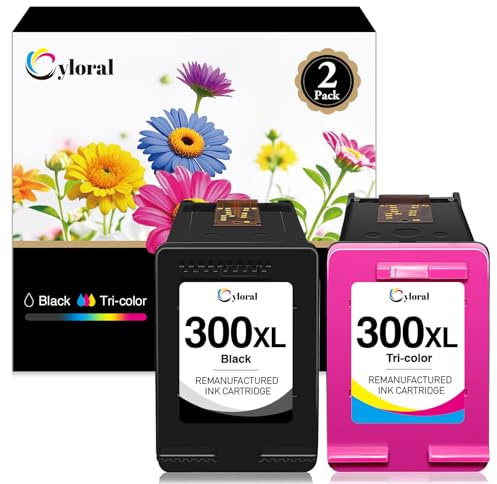 Cyloral 300XL Cartouche pour HP 300 Noir et Couleur PhotoSmart C4600 C4635 C4640 C4680 C4740 C4750 C4780 DeskJet D2560 F2400 F2410 F2480 Envy 100 110 Imprimante Cartouches d'encre pour 300 XL