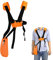 SUNMON 4119 710 9001 Unkrautfresser-Gurt – Trimmergeschirr, doppelte Schulter mit strapazierfähigem Nylon-Saitentrimmerriemen für Unkrautwacker, für STHIL FS KM-Serie Saitentrimmer (Orange)