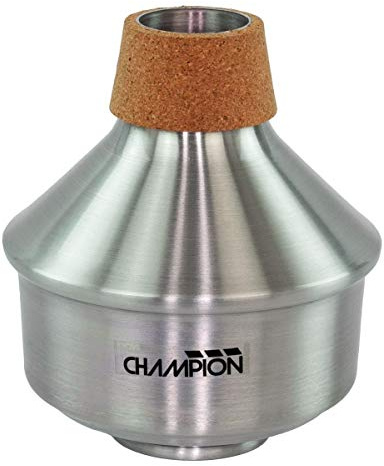 CHAMPION Mute Trumpet Wah - Lightweight and Easy to Use with Extendable Tube and Cork Surround - Aluminium/Cork