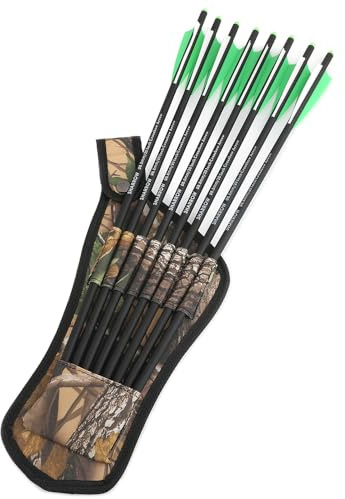 SHARROW Archery Crossbow Arrow Quiver Tubes Strap Camo Waist Crossbolt Arrow Pocket Holder Waist Belt Outdoor Shooting Hunting Accessories