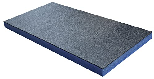 Shadow Foam Medelstort ark – 1 000 mm x 500 mm | Skär och skala av skum för verktygslåda, flygfodral, gör-det-själv och verktygsförvaringssystem (50 mm, blå)