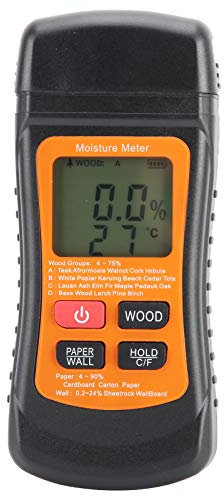 Humidimètre numérique, humidimètre pour bois, détecteur d'humidité mural à deux broches, testeur d'humidité du papier pour matériau de construction en bois, bois de chauffage, humidimètre, murs, sol e